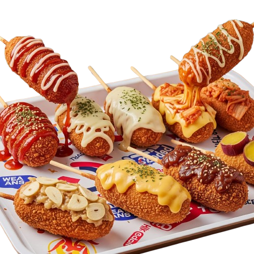 pack of 12   3 to 4 inch corndog diffrent flavours